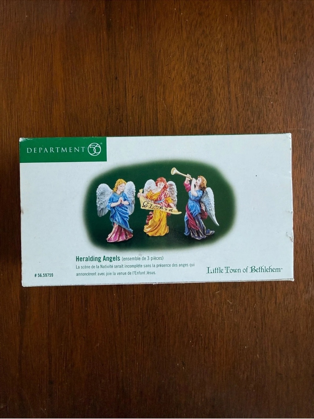 Dept. 56 Little Town of Bethlehem “Heralding Angels” (Set of 3) Orig Box